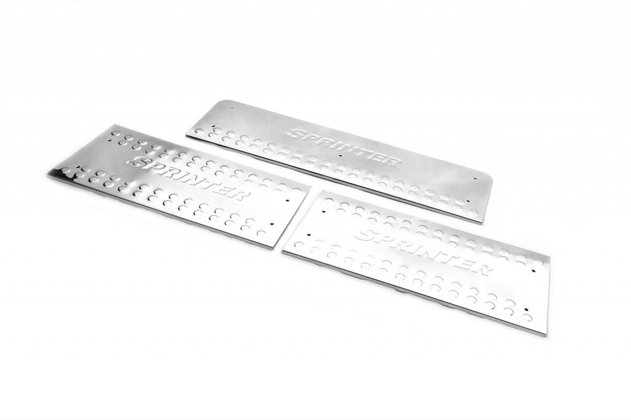 Mercedes Sprinter W901/902/903/904/905 1995–2006 OmsaLine sisäpuoliset kynnyslistat (3 kpl, ruostumaton teräs) Image