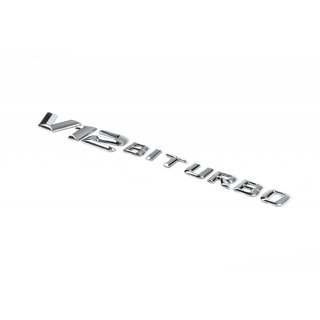 V12 Biturbo -embleemi (kromi) kuva 1