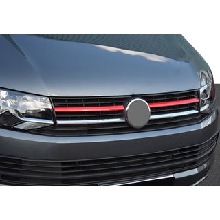 Yläosan jäähdyttimen säleikkölistat 2015-2019 (2 kpl, punaiset) Volkswagen T6 2015–2024 kuva 1