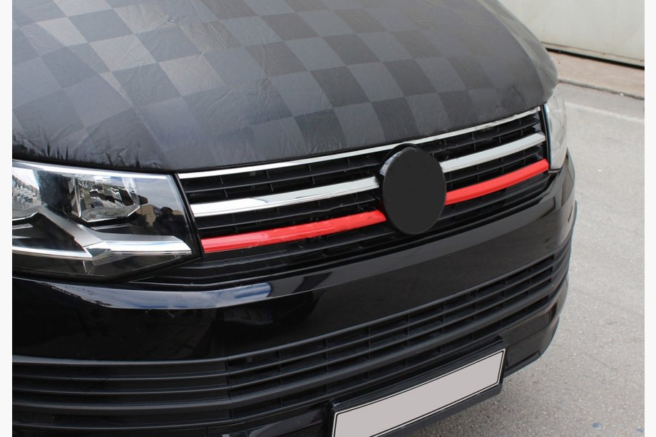 Volkswagen T6 2015–2024 Alemman etusäleikön listat 2015-2019 (2 kpl, punaiset) Image