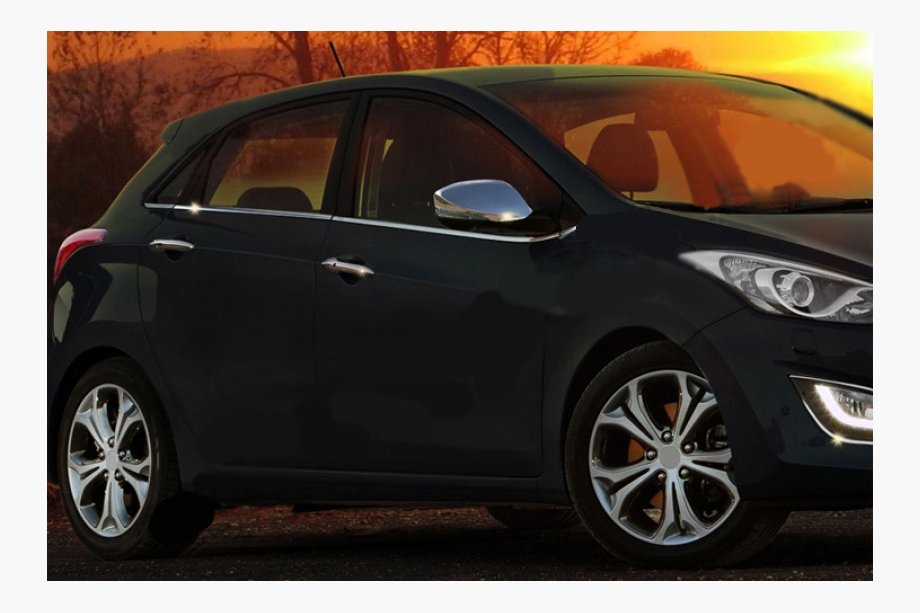 Hyundai I-30 2012–2017 POISTOERÄ! Ruostumattomat teräs sivuikkunalistat (HB) Image