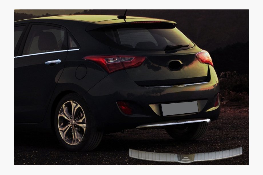 Hyundai I-30 2012–2017 Takapuskurin yläreunan suojalista (HB, ruostumaton teräs) Image