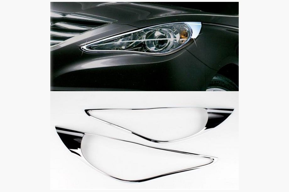 Hyundai Sonata YF 2010–2014 Ajovalojen kromilistat (2 kpl, muovi) Image