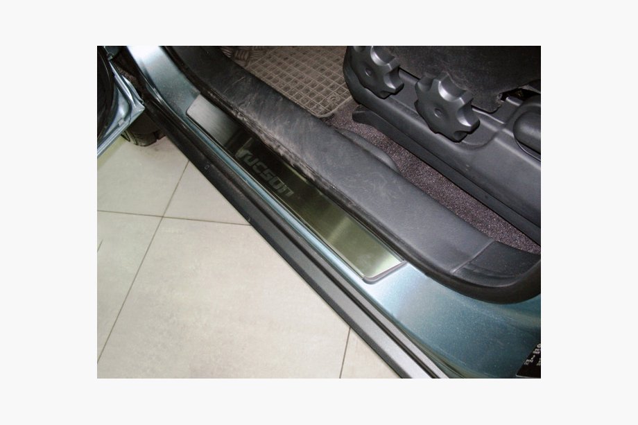 Hyundai Tucson JM 2004– Nataniko ovikynnyslistat (4 kpl, ruostumaton teräs) Image
