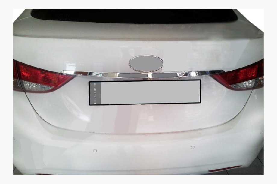 Hyundai Elantra (MD/UD) 2011–2015 Rekisterikilven ylälista (ruostumaton teräs) Image