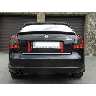 Takalukun reunalista (ruostumaton teräs) Skoda Octavia II A5 2006–2010 kuva 1