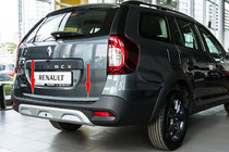 Renault Logan MCV 2013–2022 Takalaukun reunalista (RST) OmsaLine – italialainen ruostumaton teräs kuva 1
