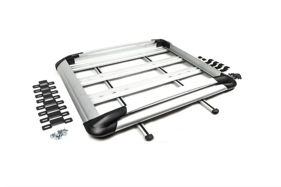 Volkswagen Caddy 2010–2015 Kattoteline poikkitangoilla ja verkolla (110 cm x 145 cm) Image
