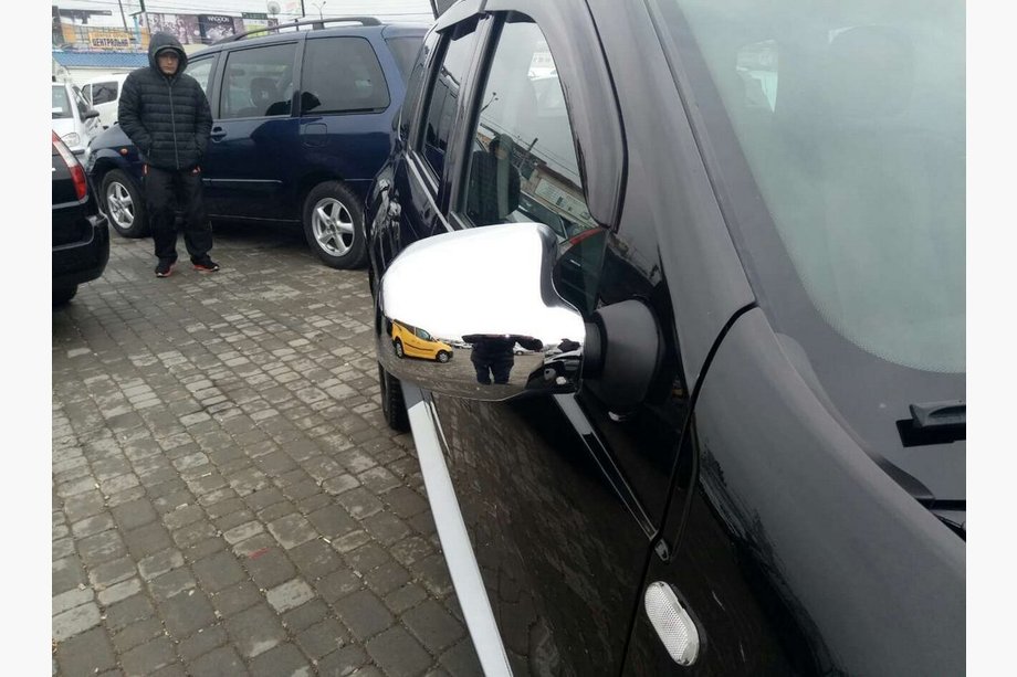Renault Logan I 2008–2013 Kromiset peilinkuoret (2 kpl) Carmos - kromattu muovi Kuva 2