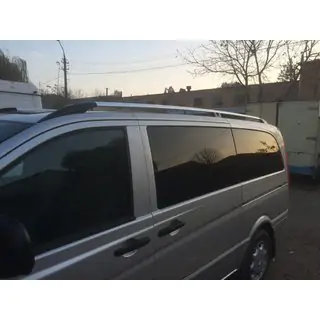 Kromatut kattokaiteet CAN OEM-tyyli (metallijalat) Mercedes Viano 2004–2014 kuva 3