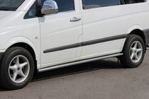 Mercedes Viano 2004–2014 Sivupalkit BB001 (2 kpl, ruostumaton teräs) d60, pitkä akseliväli (L3) kuva 1