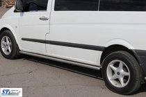 Mercedes Viano 2004–2014 Sivupalkit BB001 (2 kpl, ruostumaton teräs) d60, pitkä akseliväli (L3) kuva 2