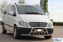 Mercedes Viano 2004–2014 Karjapuskuri WT004-Plus viiksillä (ruostumaton teräs) kuva 2
