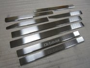 Skoda Octavia II A5 2010–2013 Nataniko kynnyslistat (8 kpl, ruostumaton teräs) Vakio – Lohmann-teippi, 0,5 mm kuva 3