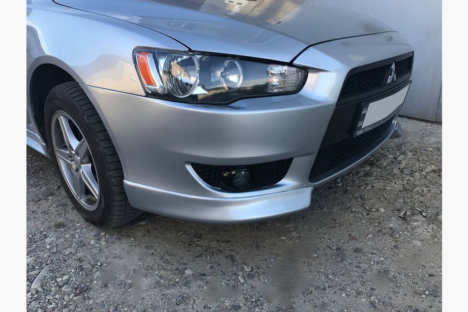 Mitsubishi Lancer X 2008– Etu canardit (2 kpl, maalattavaksi) Image