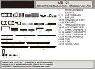 Mercedes E-class W124 1984–1997 Kojelaudan suojukset (Hartman) Sininen kuva 1
