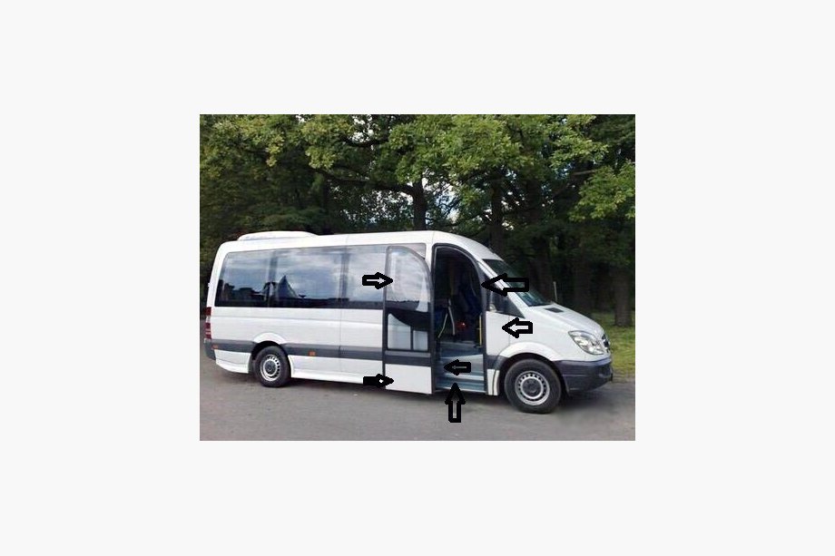 Mercedes Sprinter W906 2006–2018 Matkustajan oven sähkökäyttösarja Image