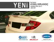 Honda Civic Sedan IX 2011–2016 Valollinen spoileri (maalattava) kuva 2