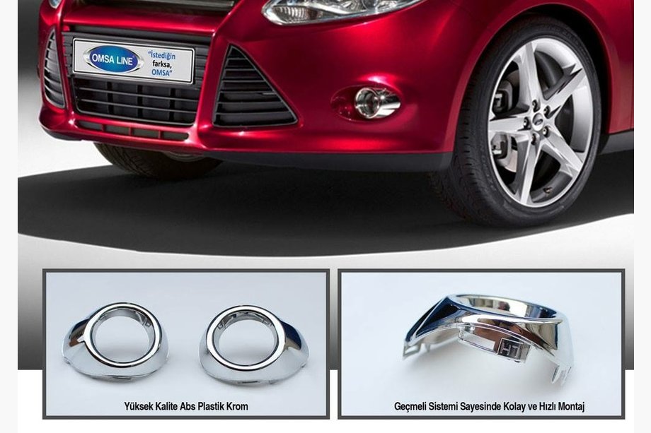 Ford Focus III 2011–2017 Kromiset sumuvalojen kehykset (2 kpl, muovi) Image