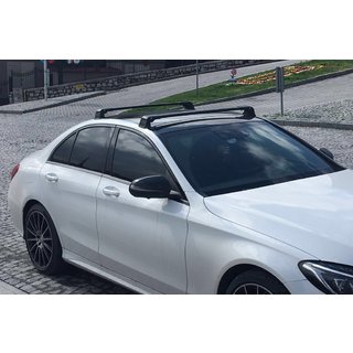 Kattotelineen poikkipalkit tehdaskiinnityspisteisiin (2 kpl, lukittavat) Mercedes C-class W205 2014–2021 kuva 1