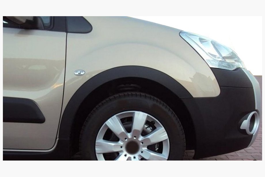 Peugeot Partner Tepee 2008–2018 Lokasuojan kaarilevikkeet (4 kpl, mustat) XTR, 2 sivuovea, metalli Kuva 8