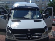 Mercedes Sprinter W906 2006–2018 Tuulilasin aurinkolippa rungolla V1 (kiiltävä musta, 5 mm) kuva 4