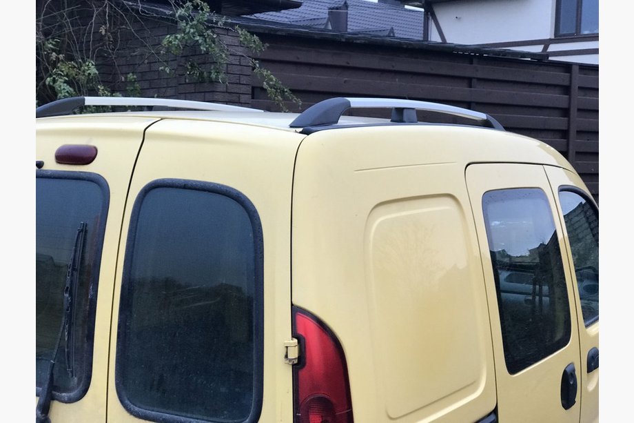 Renault Kangoo 1998–2008 Kromatut kattokaiteet Vakiopohja, muovijalat Image