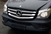Mercedes Sprinter W906 2006–2018 Jäähdyttimen säleikön listat (2013↗, ruostumaton teräs) OmsaLine – italialainen ruostumaton teräs kuva 1