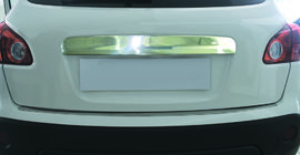 Nissan Qashqai 2007–2010 Rekisterikilven ylälista (ruostumaton teräs) Ilman painiketta, Carmos - turkkilaista terästä kuva 2
