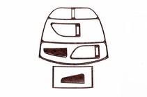Chery Tiggo 1 2005–2016 Kojelaudan listat (pieni sarja) Tumma puu kuva 1