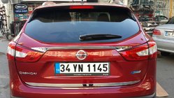 Nissan Qashqai 2014–2021 Takalukun reunalista (ruostumaton teräs) kuva 4