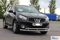 Nissan Qashqai 2010–2014 Etuinen tuplaputkikaari ST016 (ruostumaton) 70/42 mm kuva 3