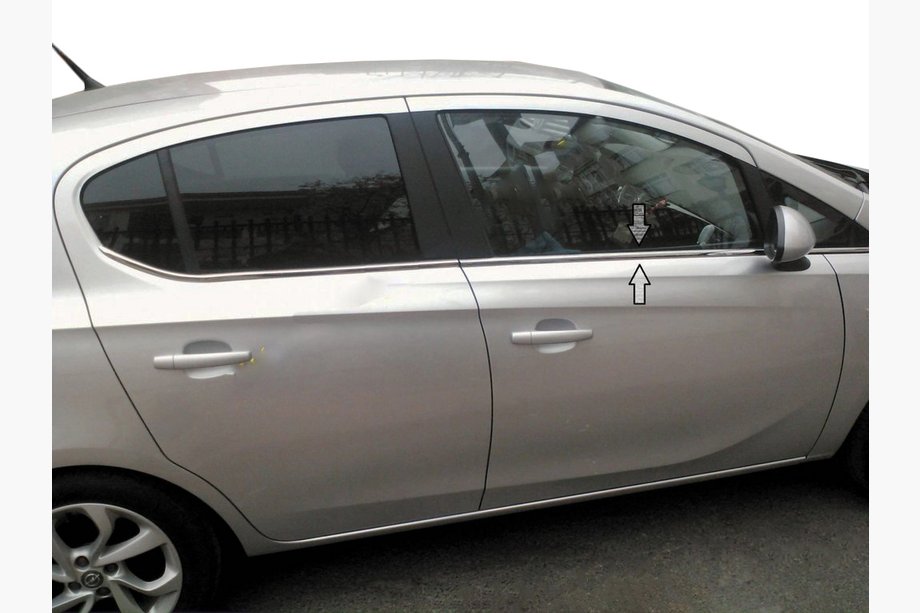 Opel Corsa E 2015–2019 Ikkunalistat (6 kpl, ruostumaton teräs) Image
