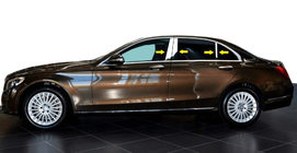 Mercedes C-class W205 2014–2021 Ovipilarien listat (ruostumaton teräs) kuva 1