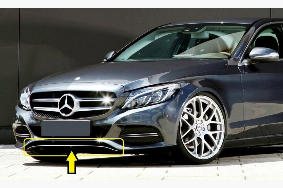Mercedes C-class W205 2014–2021 ALE! Puskurin suojalista V2 (ruostumaton teräs) Image
