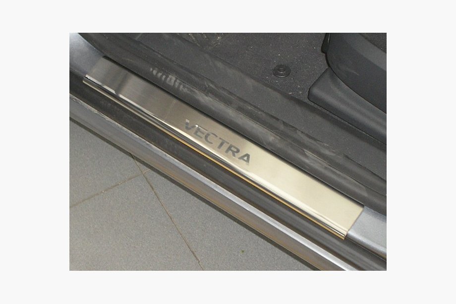 Opel Vectra C 2002–2008 Nataniko ovikynnyslistat (4 kpl, ruostumaton teräs) Premium – 3M-teippi, 0,8 mm Image