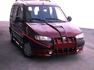 Citroen Berlingo 1996–2008 Etupuskurin lisäke "Ikla" (maalattava) kuva 2
