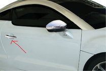 Peugeot RCZ 2010–2015 Ovenkahvan kromisuojat (2 kpl, ruostumaton teräs) kuva 1