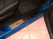 Peugeot 207 2006–2014 Nataniko ovikynnyslistat (4 kpl, ruostumaton teräs) Vakio – Lohmann-teippi, 0,5 mm kuva 1