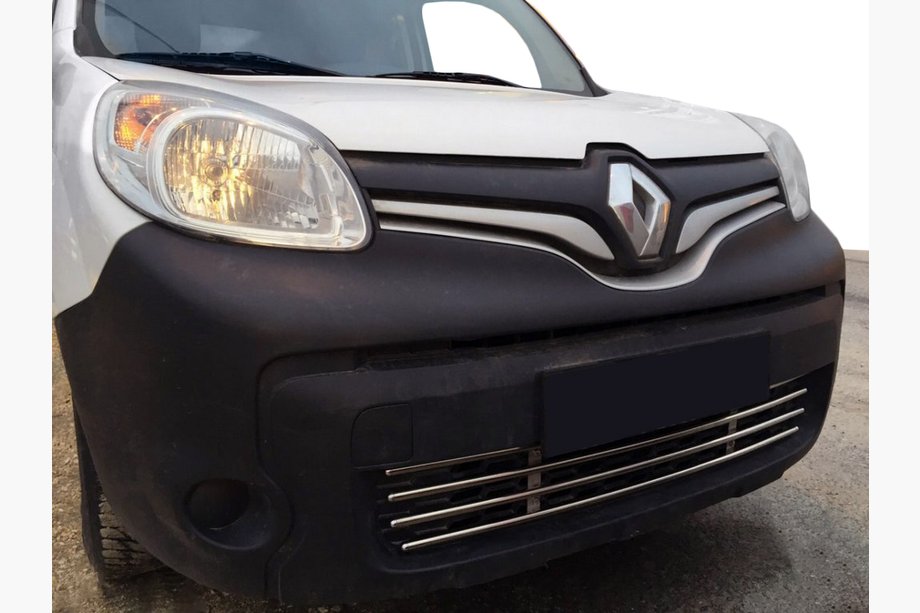Renault Kangoo 2008–2020 Yksiosainen puskurin ritilä (ruostumaton teräs) Image