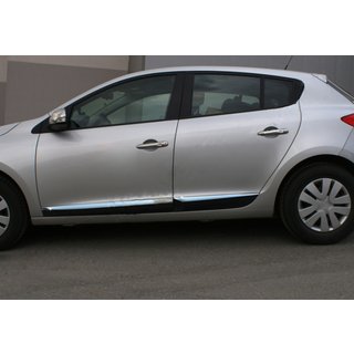 Ovien kromilistat (HB, 4 kpl, ruostumaton teräs) Renault Megane III 2009–2016 kuva 4