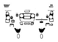 Renault Master 2011–2023 Kojelaudan koristelistat (laaja sarja) kuva 2