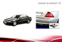 Mercedes S-sarja W220 1998–2005 Pakoputken päät V2 (2 kpl) kuva 7