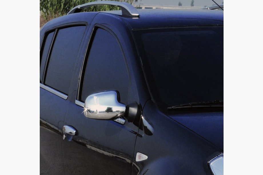 Dacia Logan MCV 2004–2014 Kromiset peilinkuoret (2 kpl) Carmos - kromattu muovi Image