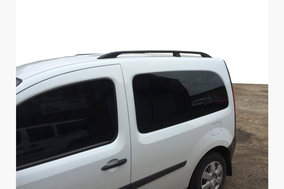 Renault Kangoo 2008–2020 Mustat kattokaiteet Vakiopohja, muovijalat Image