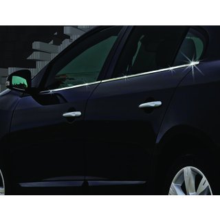 Ikkunoiden alareunalistat (4 kpl, ruostumaton teräs) Renault Fluence 2009–2016 kuva 2