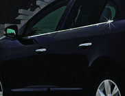Renault Fluence 2009–2016 Ikkunoiden alareunalistat (4 kpl, ruostumaton teräs) Carmos - turkkilainen teräs kuva 2