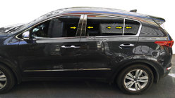 Kia Sportage 2015–2021 Ovipilarin listat (ruostumaton teräs) kuva 1