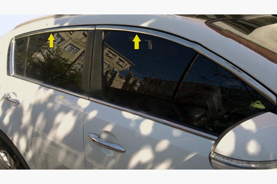 Kia Sportage 2010–2015 Ovien yläreunan listat (4 kpl, ruostumaton teräs) Image