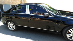 Mercedes C-sarja W204 2007–2015 Pilarilistat (ruostumaton teräs) kuva 1